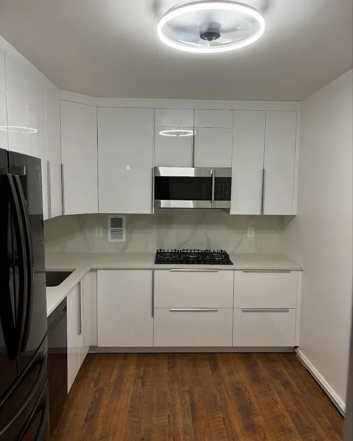 Renovated kitchen with quartz countertops in Ashburnham